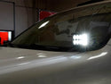 2010-2020 Lexus GX 460 Low Profile LED Side Projecting Ditch Light Mounted to White Vehicle - Cali Raised LED