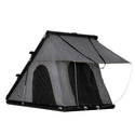 HD Mamba 3 Person Clam Shell Aluminum Hard Shell Roof Top Tent, Grey Body & Green Trim