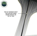 HD Mamba 3 Person Clam Shell Aluminum Hard Shell Roof Top Tent, Grey Body & Green Trim