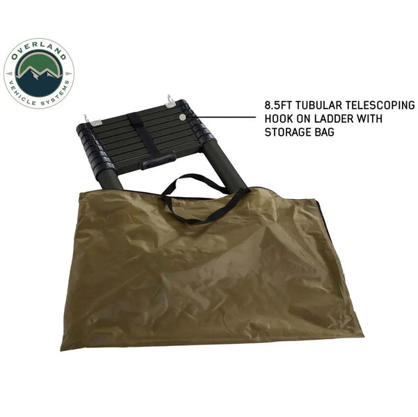 HD Mamba 3 Person Clam Shell Aluminum Hard Shell Roof Top Tent, Grey Body & Green Trim