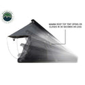 HD Mamba 3 Person Clam Shell Aluminum Hard Shell Roof Top Tent, Grey Body & Green Trim