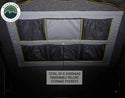 HD Mamba 3 Person Clam Shell Aluminum Hard Shell Roof Top Tent, Grey Body & Green Trim