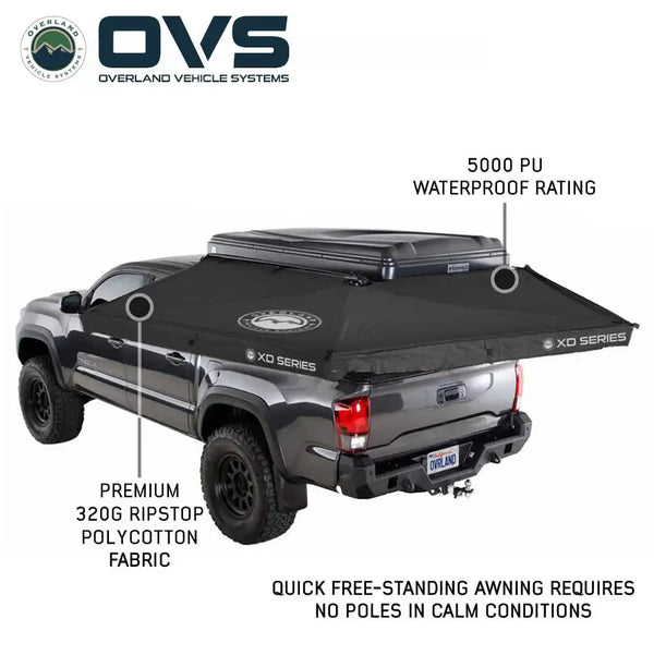 XD Nomadic 270 LTE Awning - Black Fabric and Travel Cover