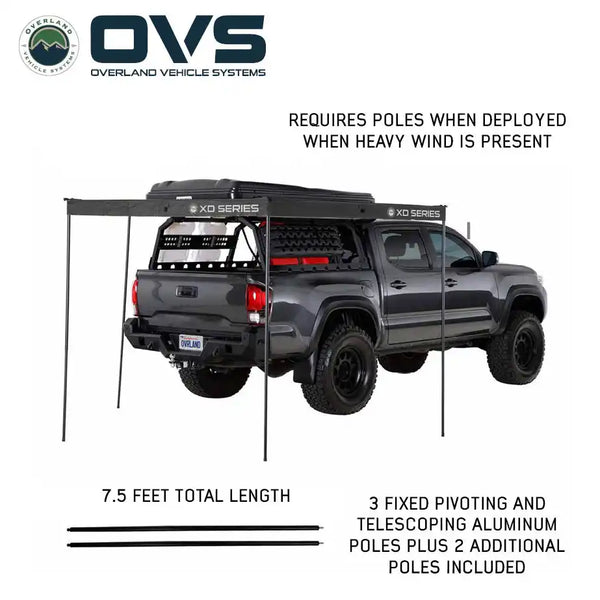 XD Nomadic 270 LTE Awning - Black Fabric and Travel Cover