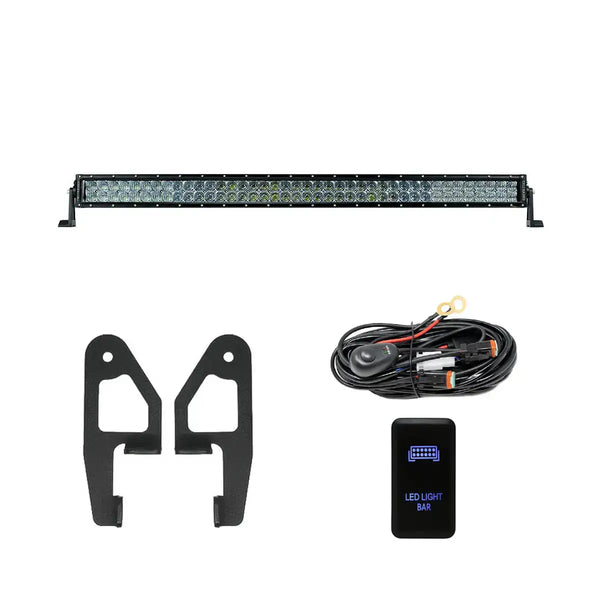 Premium Roof Rack Front Light Bar Kit for 2005-2023 Toyota Tacoma