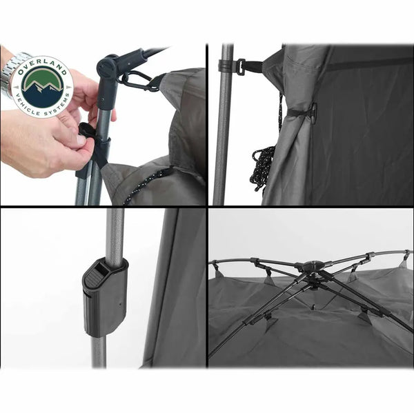 Portable Privacy Room with Shower, Retractable Floor and Amenity Pouches and More – Quick Set Up