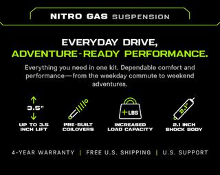 2" Nitro Gas Suspension Lift Kit for Nissan Frontier (2005-2021)