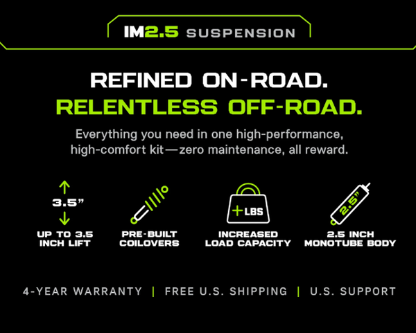 3" IM2.5 Suspension Lift Kit for Toyota Tacoma (2005-2023)