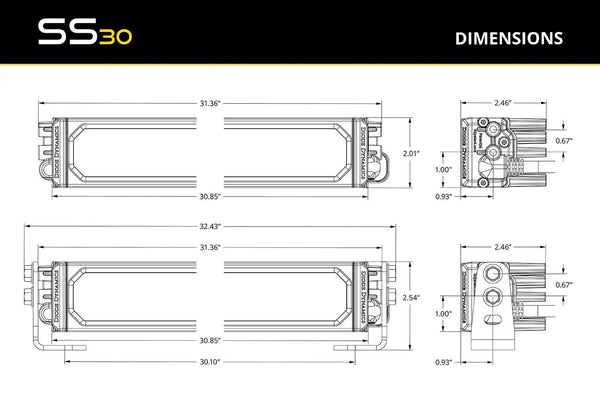 SS30 White LED Light Bar (one)