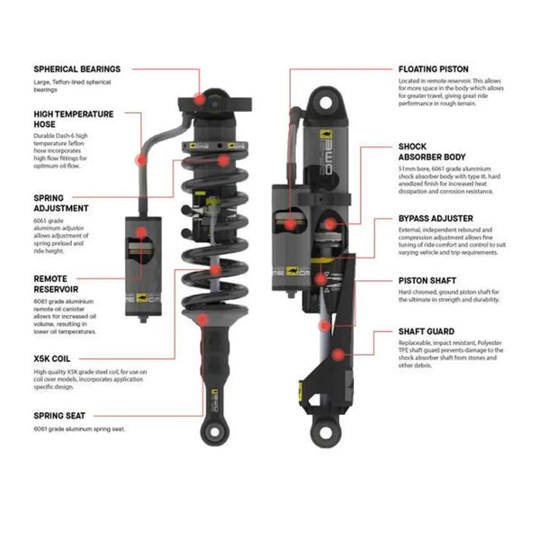 Heavy Load Suspension Lift Kit with BP-51 Bypass Shocks Suited for 2007 2018 Jeep Wrangler