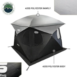 Hub Centric Ground Tent - Black Body & Grey Rainfly