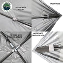 Hub Centric Ground Tent - Black Body & Grey Rainfly