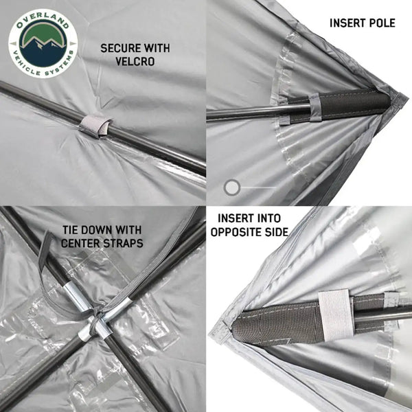 Hub Centric Ground Tent - Black Body & Grey Rainfly