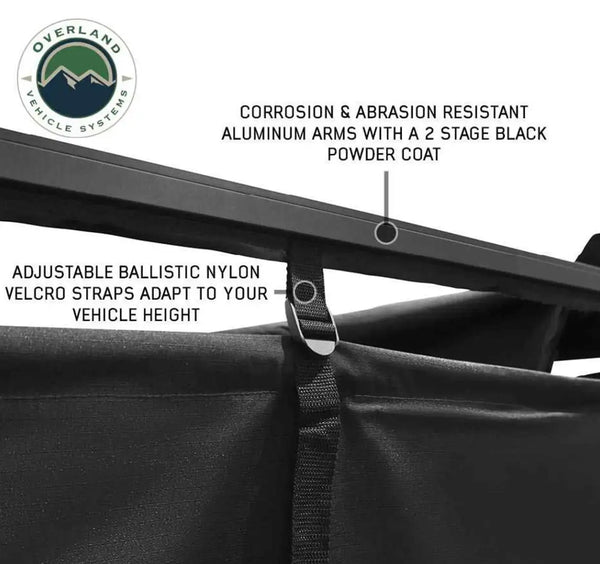 XD Nomadic 90 Degree Pivot Shower Awning - Quick Deploying w/Light Strip & Black Out