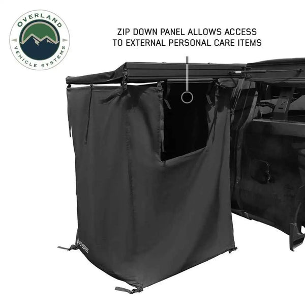 XD Nomadic 90 Degree Pivot Shower Awning - Quick Deploying w/Light Strip & Black Out