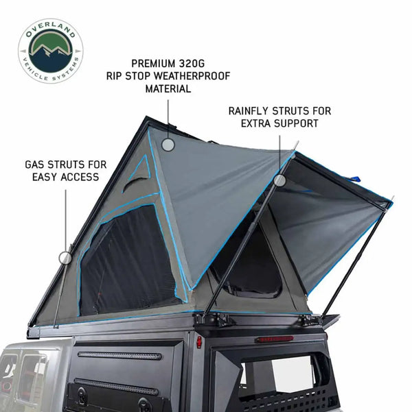 MagPak - Camper Shell/Roof Top Tent Combo with Lights, Rear Molle Panel, Side Tie Downs, Front & Rear Windows