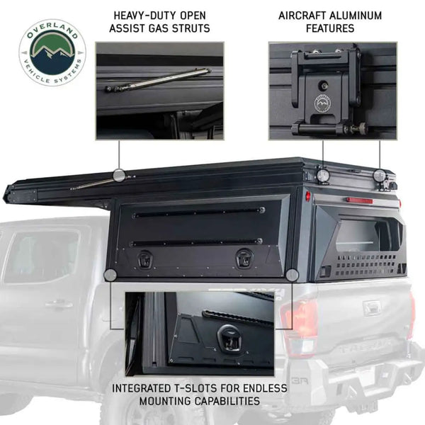 MagPak - Camper Shell/Roof Top Tent Combo with Lights, Rear Molle Panel, Side Tie Downs, Front & Rear Windows