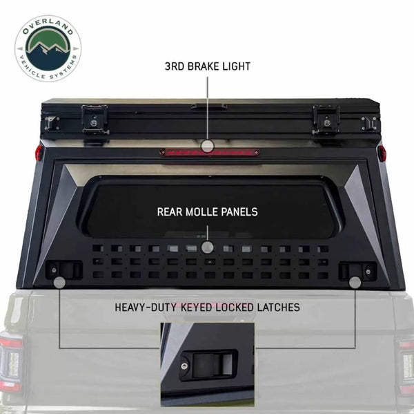 MagPak - Camper Shell/Roof Top Tent Combo with Lights, Rear Molle Panel, Side Tie Downs, Front & Rear Windows