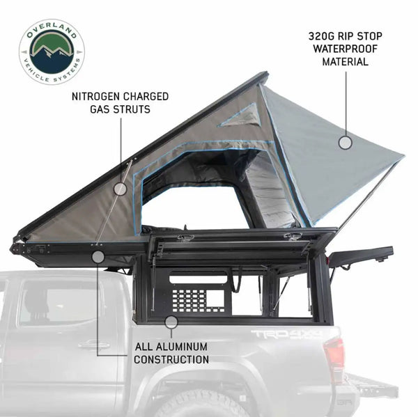 MagPak - Camper Shell/Roof Top Tent Combo with Lights, Rear Molle Panel, Side Tie Downs, Front & Rear Windows