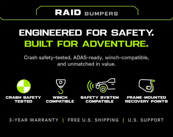 Raid Rear Bumper Kit for Toyota Tacoma (2016-2023)