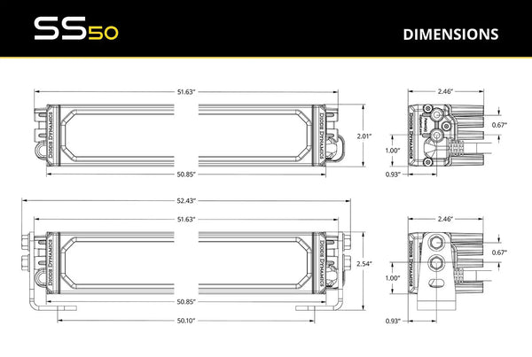 SS50 White LED Light Bar (one)