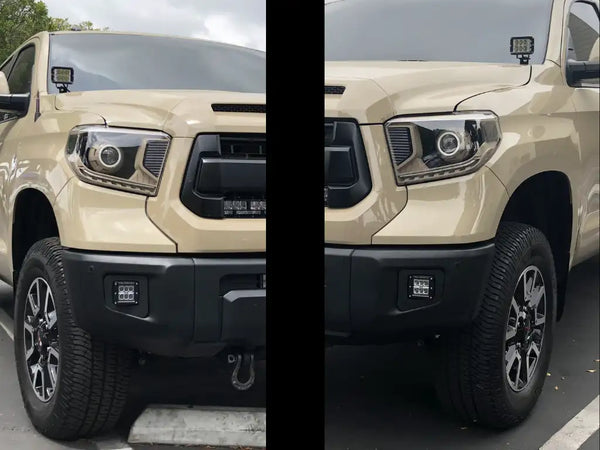 2014-2020 Toyota Tundra LED Fog Light Pod Replacements Brackets/Combo - Cali Raised LED