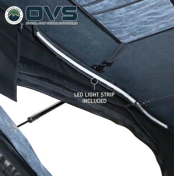 XD K2 Dual Action Clam Shell 2 Person Aluminum Hard Shell Roof Top Tent, Blue Body & Black Rainfly