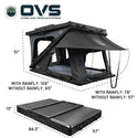 XD K2 Dual Action Clam Shell 2 Person Aluminum Hard Shell Roof Top Tent, Blue Body & Black Rainfly