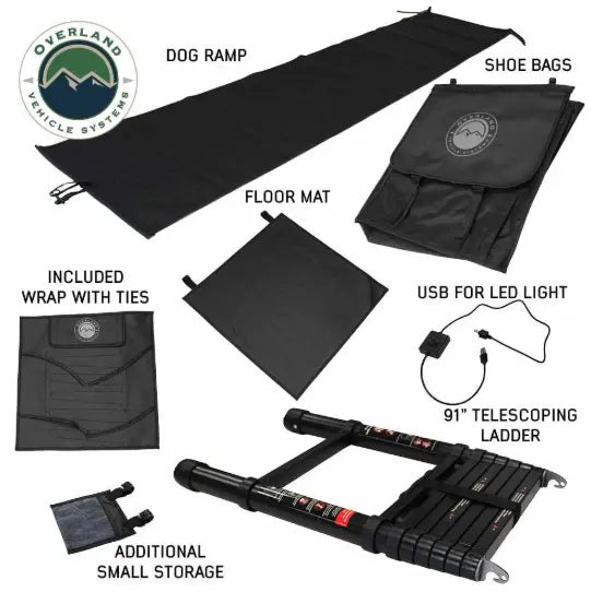 XD Sherpa Hybrid Soft Shell Roof Top Tent, Blue Body & Black Rainfly