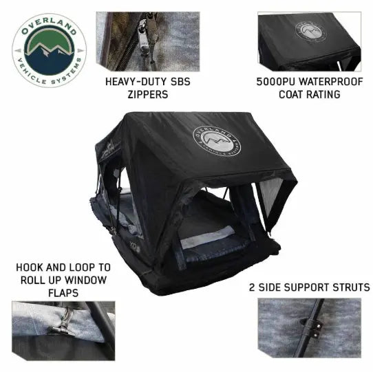 XD Sherpa Hybrid Soft Shell Roof Top Tent, Blue Body & Black Rainfly