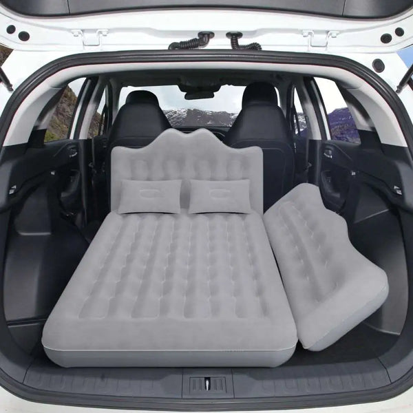 Umbrauto 29.53in/75cm Wide Car Air Mattress Inflatable SUV, Truck & Van Back Seat Camping Bed with Pump & Pillows, Gray