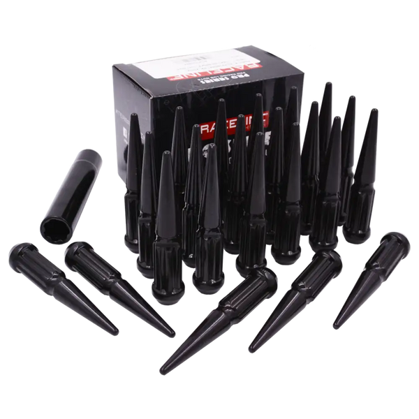 L793809XLBK6NV 14X1.50 XL BLACK SPIKE 6 LUG KIT INCLUDES 24 LUGS AND 1 INSTALLATION TOOL